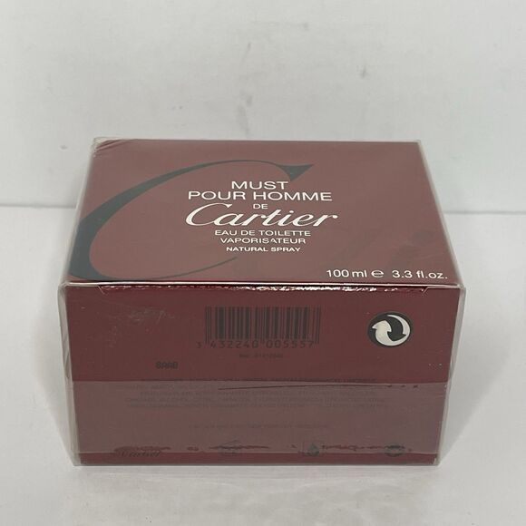Must Pour Homme de CARTIER Eau De Toilette Spray 3.3 oz (100 ml) NEW & SEALED - Picture 5 of 5